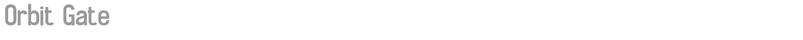 Orbit Gate font preview